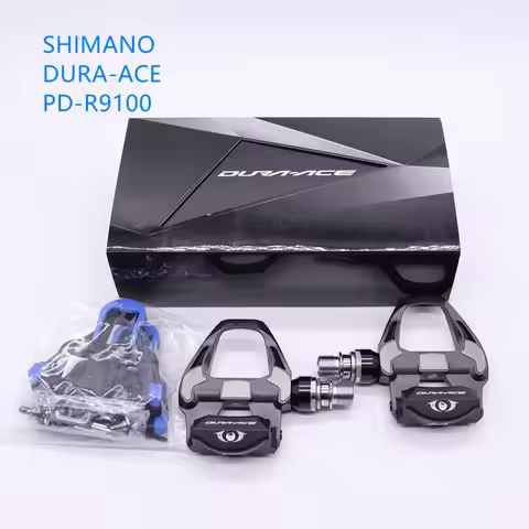 SHIMANO DURA ACE PD R9100 Pedals Road Bike Clipless Pedals with SPD-SL DURA-ACE R9100 Cleats Pedal S