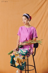 Đầm nữ thiết kế Đầm lụa Latinh ly nền tím