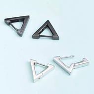 Triangle Earrings For Men Black and Silver Triangle Earrings For Men