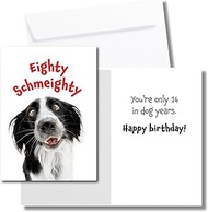 Allynn's Funny Happy 80th Birthday Card for Dog Lovers