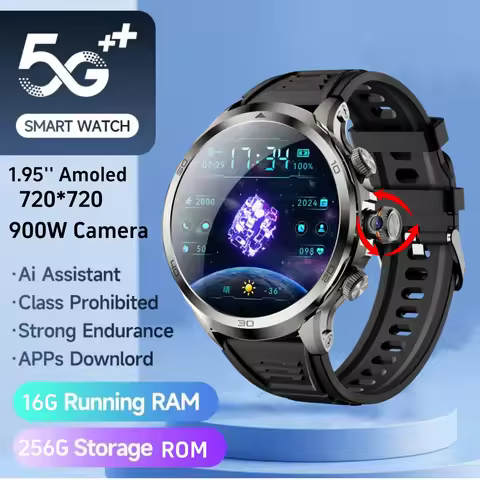 NEW 5G Full Netcom H19 Smartwatch Android 9.0 system 1.95 inch 720*720 Amoled Screen 900W Rotary HD 