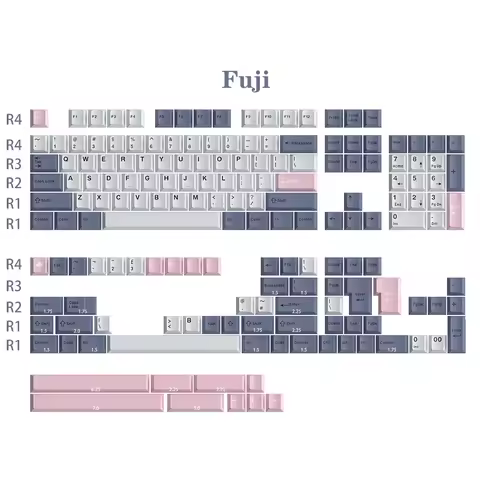 GMK Fuji Keycaps Set Cherry Profile ABS Double Shot Keycap For MX Switch Mechanical Keyboard ISO Ent