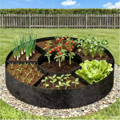 7 Grids Nonwoven Planting Grow Bag Pots Gardening Supplies Outdoor Garden Planters Vegetable Flower 