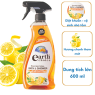 Bình xịt diệt khuẩn vệ sinh nhà tắm Earth Choice hương chanh 600ml - NK Úc