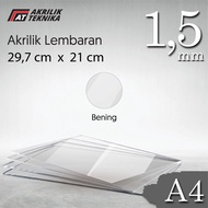 Papan Akrilik Ukuran A4 Tebal 15 mm Bening / Akrilik Lembaran Acrylic Bening Murah