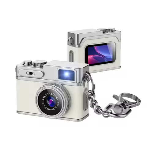 Retro Mini Camera 1080P HD Retro Mini Camera Thumb Camera Wearable Portable Mini Keychain Camera for