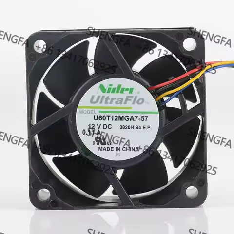 New Nidec 5V 24V 48V DC 12V 0.11A AC EC 6CM 6025 60X60X25MM Chassis four-wire PWM temperature contro