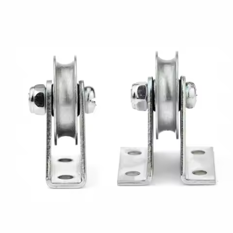 1pc Bracket Pulley 6mm Wire Rope Pulley Fixed Roller Over-Line Hanging Wheel Guide Wheel U Wheel 6.4