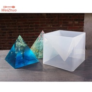 WeiZhuo Khuôn silicon nhựa resin kim tự tháp siêu lớn khuôn làm trang sức đúc nhựa 15cm