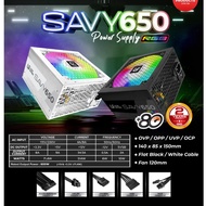 Power Supply 600W Hose Savy 650 Standard - PSU 600W White RGB