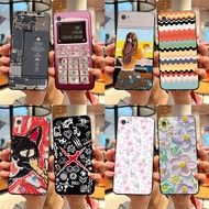 Case for iPhone 4/4s Matte New 2023 design Black Painted Silicone soft Protective Phone Case Cover f