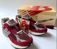 New Balance NB 990 V3 Teddy Made酒紅色 美產