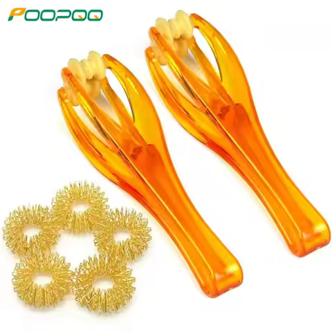 2 Pcs Finger Roller Massager and 5 Pcs Acupressure Massage Rings for Finger Hand Massage, Hand Blood