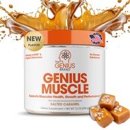 Genius Muscle Builder & Mass Gainer Supplement, Salted Caramel - 100% Naturally Flavored & Sweetened
