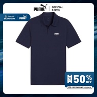 PUMA BASICS - Essentials Small Logo Pique Polo Men สีฟ้า - 68676206