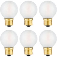 25 Watt Light Bulbs Equivalent E26 Frosted Globe Light Bulb, 2W LED Light Bulb 2700K Warm White G16.