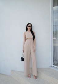 #9706 ชุดจั้มขายาว แต่ชีทรูช่วงบน ตัวนี้ทำชุดออกมาให้เหมือนใส่เกาะอก intuon