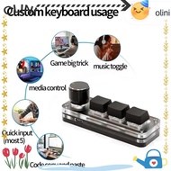 OLINI|Mechanical Keyboard,  Backlit| Gaming Keyboard,  Mini 3 Keys Custom Programming Keypad Photosh