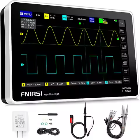 FNIRSI 1013D Plus Tablet Oscilloscope 7inch TFT LCD Touch Screen, 2 Channel 100MHz Bandwidth 1GSa/s