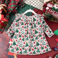 Children Baby Full Christmas Yuan Loose Sleeve Christmas Dress 25.12.19