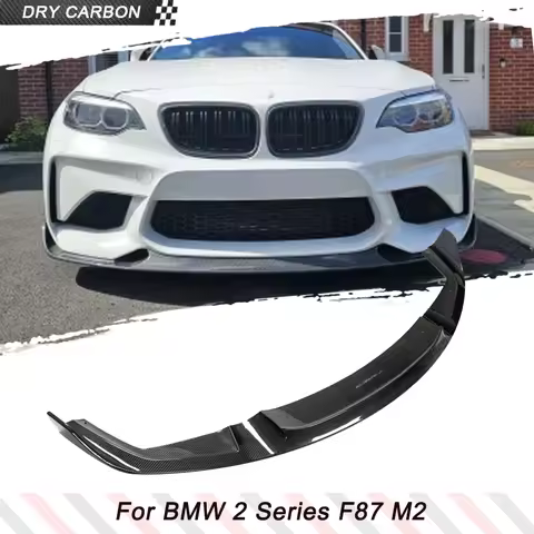 Carbon Fiber Car Front Bumper Lip Spoiler For BMW 2 Series F87 M2 2016 - 2018 Front Bumper Lip Body 