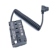 D-Tap to Dual Side NP F550 Dummy Battery Coupler Power Cable Adapter for Monitor Studio LED Video Li