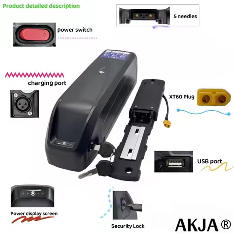 AKJA 48V 20-30AH 18650 Hailong battery 5-pin 35AH BMS anti-theft lock waterproof 24-hour air transpo