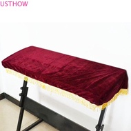 USTHOW Piano Half-cover Dust Cover, 61/88 Keyboards Dustproof Tassel Piano Cover, Piano Dust Cover Decorate No Deformation Thickened Piano Accessories