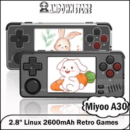 [Ready Stock] MIYOO A30 MIYOOA30 2.8'' Portable Retro Video Game Console A33 quad-core Classical Linux OS 2600mAh Mini Handheld Game Players