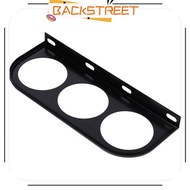 BACKSTREET 52mm/2in 3-Hole, Metal Black Gauge Mount Holder, Not easy to break 3-Hole 7.44 *3*0.66Inc