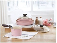 (包順豐) 報價pm NEOFLAM - MIDAS 陶瓷塗層鍋9件套裝 (粉紅色)