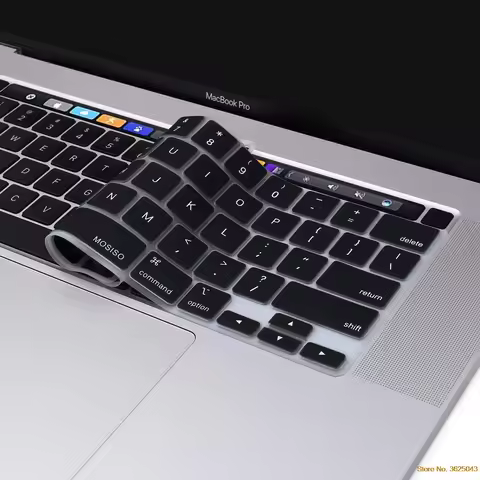 For MacBook Pro 16 inch 2019 A 2141 A2141 with Touch Bar & Touch ID & Retina Display Silicone Englis