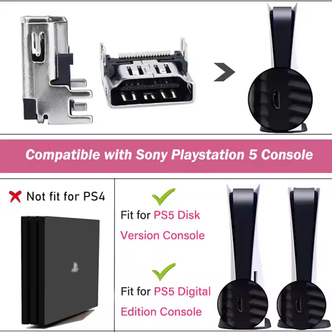 10/20/50pcs HDMI Port for Sony PS5/PS5 Slim/PS5 Pro HDMI Socket Port Interface Connector Replacement