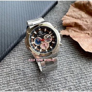 [Original] Alain Delon AD476-1332C Chronograph Men's Watch with Black Color Double Layer Dial and Si