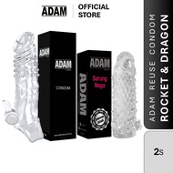 Adam condom Rocket & Dragon reusable condom Adam Kondom Naga & Roket Berduri Kondom Tahan Lama Sarun