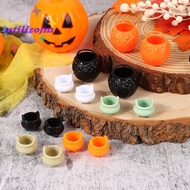 [utilizojmS] 2pcs Halloween Mini Cauldron Miniature Mini Halloween Candy Bucket Pot Witch Cauldron n