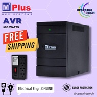 ☫✆MPlus 4 Outlets AVR Automatic Voltage Regulator with Surge Protector 1000VA/500W