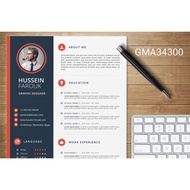 Modern CV Resume Cover Letter Infographic Template Word