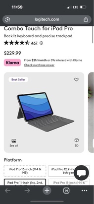 Logitech Combo Touch for iPad Pro