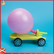 ezbuy1 DIY Balloon Power Car Recoil Force Kit Technology Experiment Educational Kid Toy