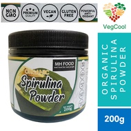 MH FOOD 100% Vegan Organic Spirulina Powder 200g |  Superfood Supplement for Ultimate Health