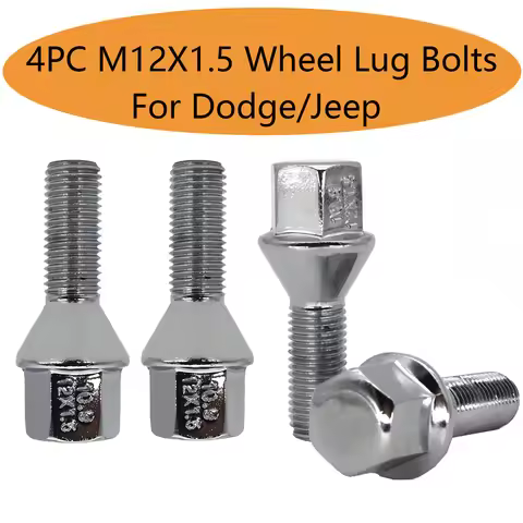 4Pcs Car Carbon Steel Wheel Lug Bolts M12×1.5 28mm For Volkswagen Jetta Passat Mercedes-Benz E320 SL