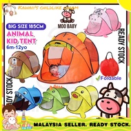 secure ✻Moo Baby Tent Animal Kids Tent for Kids Play Tent Kemah Kanak Kanak Kemah Budak Khemah Baby Rumah Mainan Kanak Kanak✿