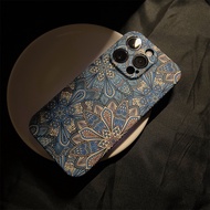 Vintage Style Suitable for 16promax 14pro Ethnic Style Phone Case iPhone 15 Plus Luminous 13pro 12 E