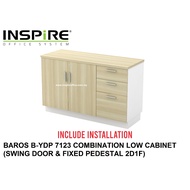 BAROS SERIES B-YDP7123 COMBINATION LOW CABINET (SWING DOOR & FIXED PEDESTAL 2D1F)