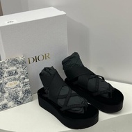 DIOR Shade厚底夾趾涼鞋 - 黑 36