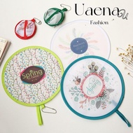 UAENAU Cartoon Small Fan, Mini PET Pocket Fan, Portable Foldable Pocket Cloth Fan