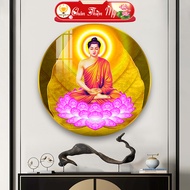 Tranh Tráng Gương Pha Lê Tròn CHÂN THIỆN MỸ Tranh Phật Treo Tường Phật Thích Ca TG-T1-1105