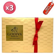 GODIVA - [X3] [新貨空運到港-]雜錦朱古力黃金禮盒 27粒裝 320g X3 (平行進口)