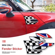 2Pcs Car Side Plate Wing Fender 3D Crystal Epoxy Stickers Decal For MINI COOPER JCW S F55 F56 Hatchb